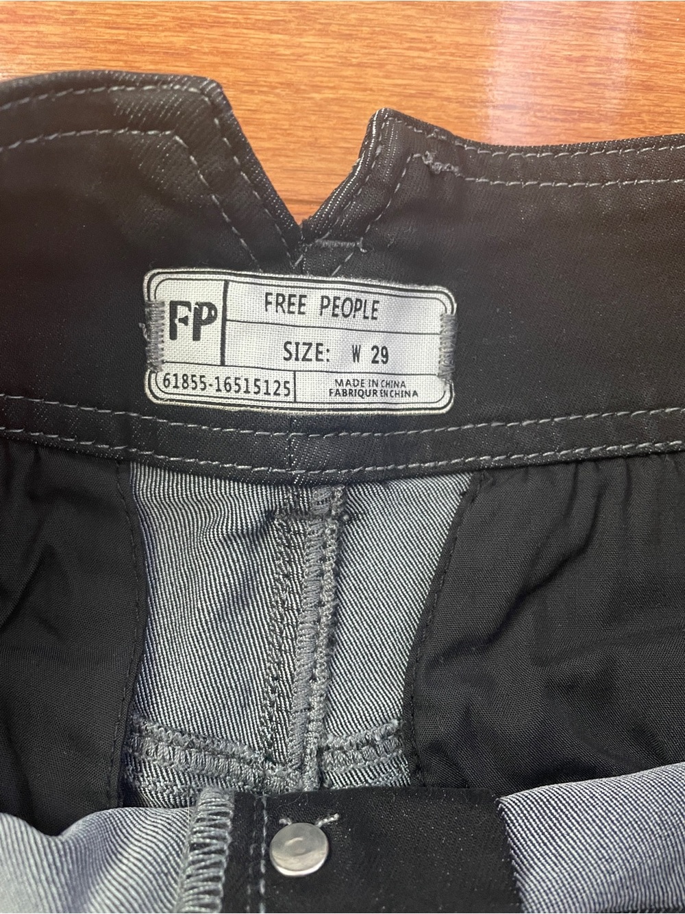 Free People Black High-Rise Button-Front Shorts - Picture 3 of 3